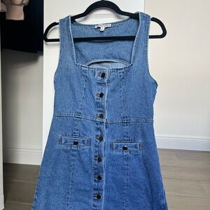 Denim Button-Down Dress